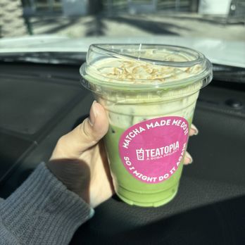 Teatopia - Banana Cream Matcha Latte - Bubble Tea Near Me - Long Beach, California Teatopia - Banana Cream Matcha Latte - Bubble Tea Near Me - Long Beach, California