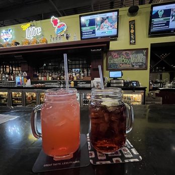 Green Bay Distillery - two beverages on a bar - New American Near Me - Green Bay, Wisconsin
