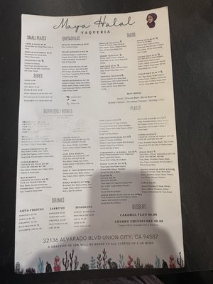 Menu photo 1 Maya Halal Taqueria Union City, CA