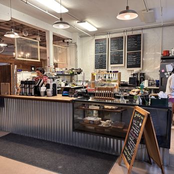 Steelyard Coffee Co - a cafe counter with a chalkboard sign - Coffee Roasteries Near Me - Elkhart, Indiana