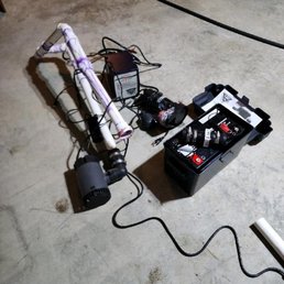 The removed defective  install. Note the improper adhesive used to attempt to secure the primary pump to the piping.