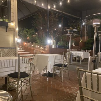 La Foret - Outdoor dining, creek side. - French Near Me - San Jose, California