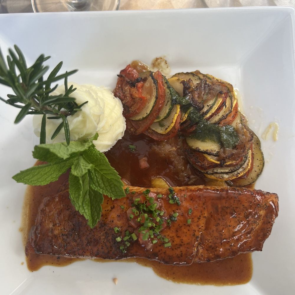 Shadow 66 - Citrus salmon with mash and byaldi - French Near Me - Ghent, New York Shadow 66 - Citrus salmon with mash and byaldi - French Near Me - Ghent, New York