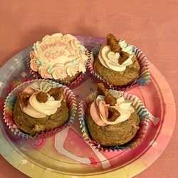 Sugah's Cookies and Cakes - 4 pack of unicorn birthday doggie cupcakes