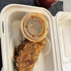 Tacos Patron - Single birria with dipping sauce