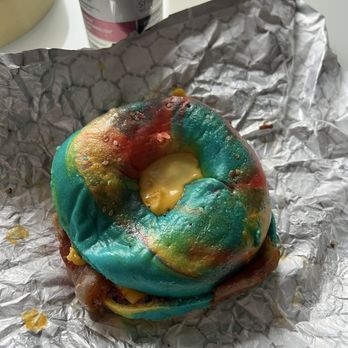 Klein’s Bakery & Cafe - Bacon, egg, cheese on rainbow bagel - Bakeries Near Me - Chicago, Illinois Klein’s Bakery & Cafe - Bacon, egg, cheese on rainbow bagel - Bakeries Near Me - Chicago, Illinois