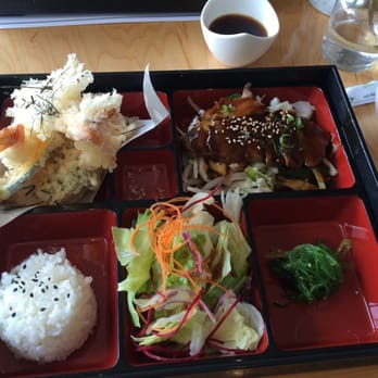 Hina Sushi - Beef teriyaki tempura bento ( broccoli tempura to moist made the batter mushy) - Japanese Near Me - Toronto, Ontario Hina Sushi - Beef teriyaki tempura bento ( broccoli tempura to moist made the batter mushy) - Japanese Near Me - Toronto, Ontario