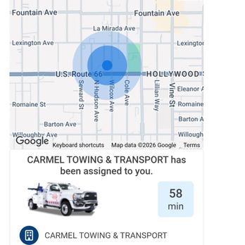 Carmel Towing - Carmel towing & transport was assigned - Towing Near Me - Hollywood, California