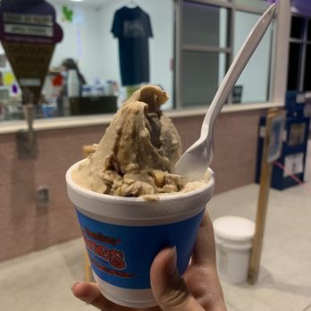 Kline's Dairy Bar - Caramel pecan swirl with apple strudel ice cream on the bottom - Desserts Near Me - Harrisonburg, Virginia Kline's Dairy Bar - Caramel pecan swirl with apple strudel ice cream on the bottom - Desserts Near Me - Harrisonburg, Virginia