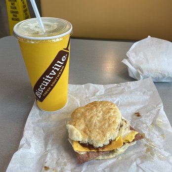 Biscuitville - Country Ham and Egg Biscuit with Apple Butter - Breakfast & Brunch Near Me - Laurinburg, North Carolina Biscuitville - Country Ham and Egg Biscuit with Apple Butter - Breakfast & Brunch Near Me - Laurinburg, North Carolina
