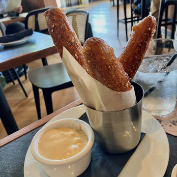 Alvarado on Main - Unique and easier way to eat a pretzel. - Beer Bar Near Me - Salinas, California