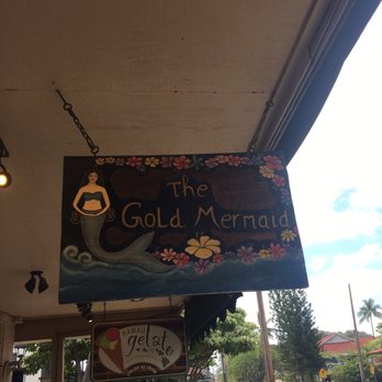 Gold Mermaid - Look for this sign! - Gift Shops Near Me - Lahaina, Hawaii
