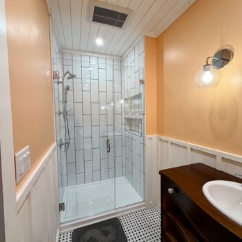 Katahdin Plumbing - New shower faucet, vanity and sink installed for a bath remodel - Plumbing Near Me - Biddeford, Maine Katahdin Plumbing - New shower faucet, vanity and sink installed for a bath remodel - Plumbing Near Me - Biddeford, Maine