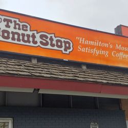 The Donut Stop - Never change this sign or update the logo or tagline. It is perfect. Just Perfect