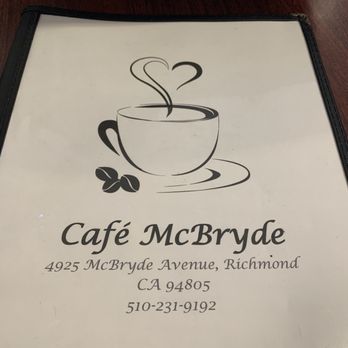 Cafe McBryde - Menu - Breakfast & Brunch Near Me - Richmond, California