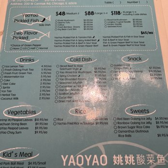 Yao Yao - Menu - Chinese Near Me - Chicago, Illinois Yao Yao - Menu - Chinese Near Me - Chicago, Illinois
