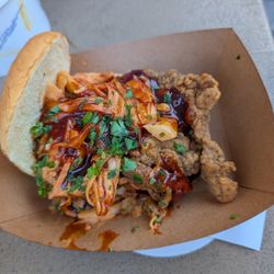 Union Square Night Market - Korean fried chicken slider with buldak sauce
