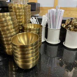 Apex Grill - Loved the gold dish ware!