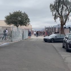 La Quinta High School - Closed two gates, and students are now jumping over them.