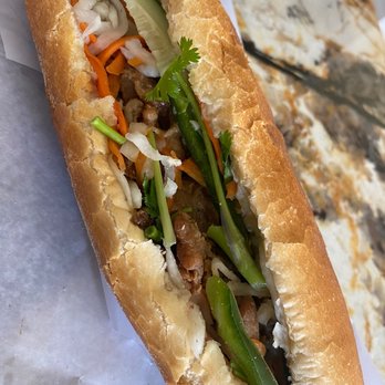 Banh Mi Ngon - Grilled pork banh mi (it might have been grilled beef). Took this picture 1 month ago. - Vietnamese Near Me - Cherry Hill, New Jersey