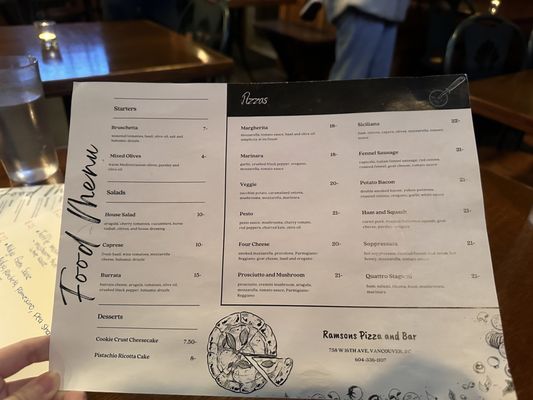 Menu photo 1 Ramson’s Pizzeria And Bar Vancouver, BC