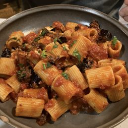 Pasta with eggplant. Pasta with eggplant.