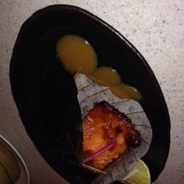 Sharing menu: miso salmon.