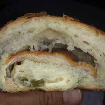 Bui Phong Bakery - Cross-section of the Turkey, Jalapeño and Cheese-filled Croissant - Bakeries Near Me - San Jose, California