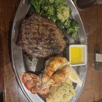 Vesuvio's Ristorante - $55 Surf & Turf! 20oz steak and 8oz tail + Broccoli and garlic. Yes, that IS a platter... - Italian Near Me - Newburgh, New York Vesuvio's Ristorante - $55 Surf & Turf! 20oz steak and 8oz tail + Broccoli and garlic. Yes, that IS a platter... - Italian Near Me - Newburgh, New York