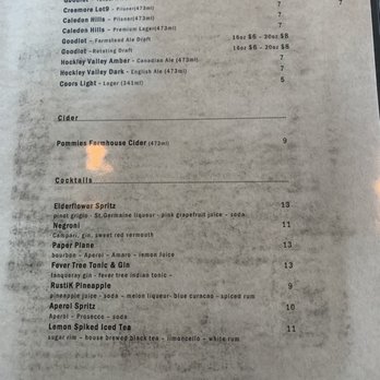 Rustik - Menu - Wine Bars Near Me - Orangeville, Ontario