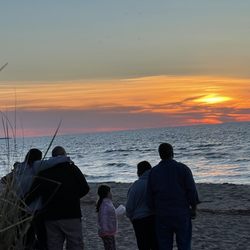 Sleeper State Park - People flock to the beach to watch the sun set.