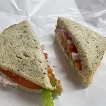 Great Harvest Bread - Anchorage - Smoked Salmon Sandwich on Parmesan Basil Rustic bread (ALWAYS) - Bakeries Near Me - Anchorage, Alaska