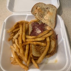 Corned beef Ruben. Literally only two slices of corned beef.
