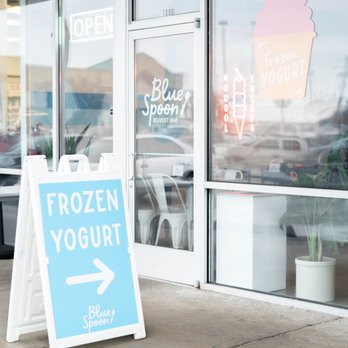Blue Spoon Yogurt - a sign in front of a store - Ice Cream & Frozen Yogurt Near Me - Wenatchee, Washington Blue Spoon Yogurt - a sign in front of a store - Ice Cream & Frozen Yogurt Near Me - Wenatchee, Washington
