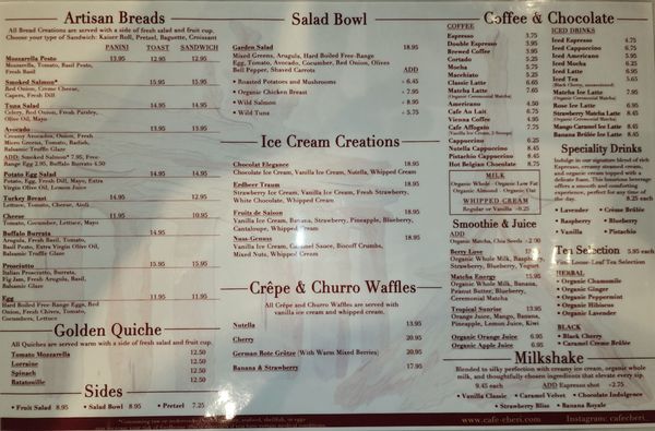 Menu photo 2 Cafe Cheri Boca Raton, FL