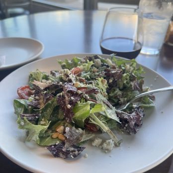 Apizza Doho - Simple salad and babera wine - Pizza Near Me - Dana Point, California