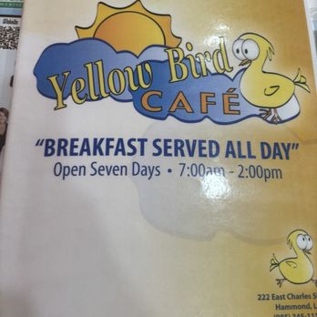 Yellow Bird Cafe - Menu (2026) - Breakfast & Brunch Near Me - Hammond, Louisiana Yellow Bird Cafe - Menu (2026) - Breakfast & Brunch Near Me - Hammond, Louisiana
