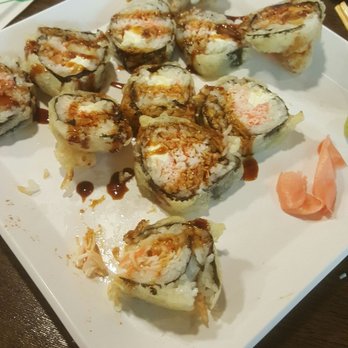 Flaming Japan - Superman Roll and Crab and cream cheese roll .. already ate one before I took the picture - Japanese Near Me - Virginia Beach, Virginia Flaming Japan - Superman Roll and Crab and cream cheese roll .. already ate one before I took the picture - Japanese Near Me - Virginia Beach, Virginia