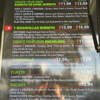 7 Maravillas - Menu as of 10/27/2023 - Latin American Near Me - Miami, Florida 7 Maravillas - Menu as of 10/27/2023 - Latin American Near Me - Miami, Florida