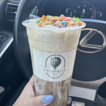 Uncharted Adventures Cafe - Vietnamese coffee with fruity fog cold foam - Coffee & Tea Near Me - Bakersfield, California Uncharted Adventures Cafe - Vietnamese coffee with fruity fog cold foam - Coffee & Tea Near Me - Bakersfield, California