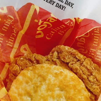 Bojangles - Breakfast of champions - Spicy Chicken biscuit - Fast Food Near Me - Mobile, Alabama