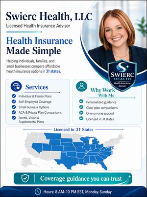 Health Insurance - Comprehensive Health Insurance Solutions
Offering personalized coverage options to protect your health, finances, and peace of mind. Specialized in guiding clients through every stage from plan selection to claims support.