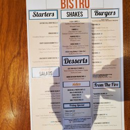 Cayton's Burger Bistro menu circa December 2021. Cayton's Burger Bistro menu circa December 2021.