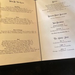 National Bar - Drink menu
