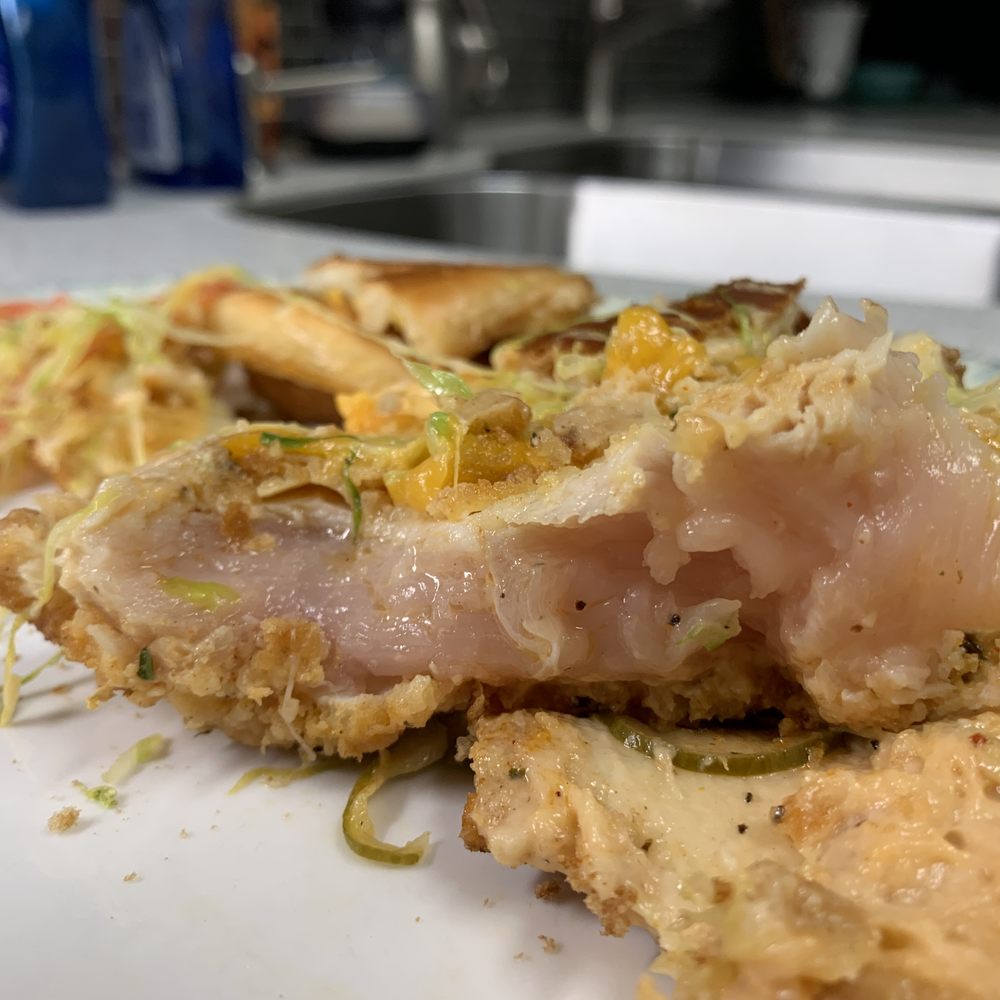 Guy Fieri's Flavortown Kitchen - My chicken sandwich from The Greene in Dayton, Ohio. Disgusting and totally raw. Ordered through Uber Eats and waited 2 hours - Food Delivery Services Near Me Guy Fieri's Flavortown Kitchen - My chicken sandwich from The Greene in Dayton, Ohio. Disgusting and totally raw. Ordered through Uber Eats and waited 2 hours - Food Delivery Services Near Me