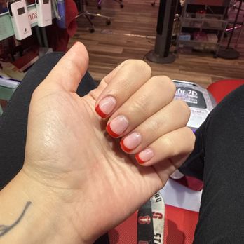 VIP Nails & Spa - Red French tips - Nail Salons Near Me - Lodi, California VIP Nails & Spa - Red French tips - Nail Salons Near Me - Lodi, California