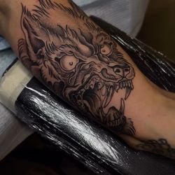 Livewire Tattoo - Wolf tattoo by Gilbert at Livewire Tattoo
