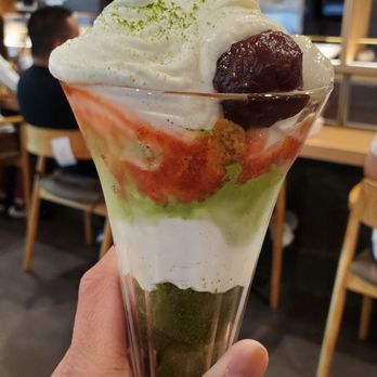 Tendon Kohaku - Kohaku matcha parfait - Japanese Near Me - Bellevue, Washington Tendon Kohaku - Kohaku matcha parfait - Japanese Near Me - Bellevue, Washington