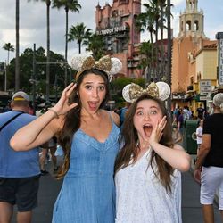 Happily Ever After Travel - Scared in front of the Tower of Terror at Disney's Hollywood Studios.