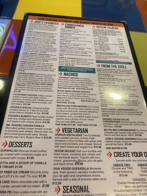 Menu photo 8 Jose's Mexican Restaurant Springdale, AR